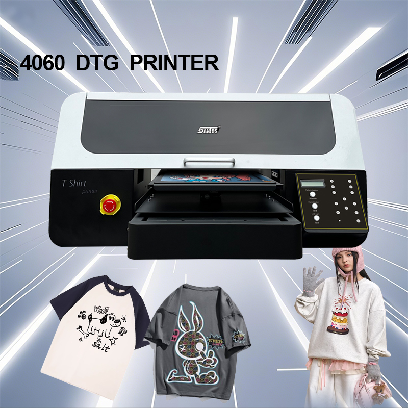 Commercial Digital Printing - เครื่องพิมพ์เสื้อยืดดิจิทัล รุ่น 4060 พร้อมหัวพิมพ์ XP600/I1600A1/I3200A1*2 สำหรับพิมพ์ลงบนผ้าโดยตรง