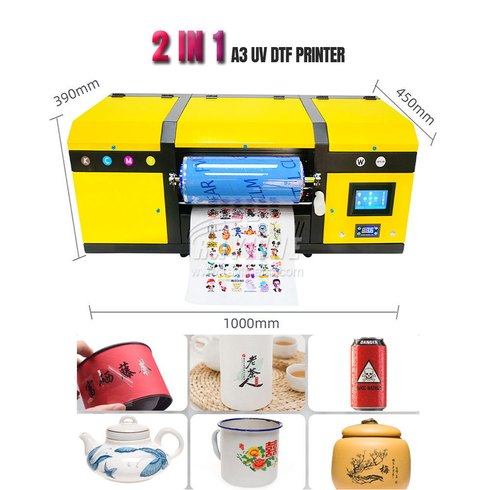 Dtf Printer Machine - เครื่องพิมพ์ยูวี DTF สองในหนึ่งเดียว พิมพ์บนฟิล์ม AB สำหรับทำสติกเกอร์
