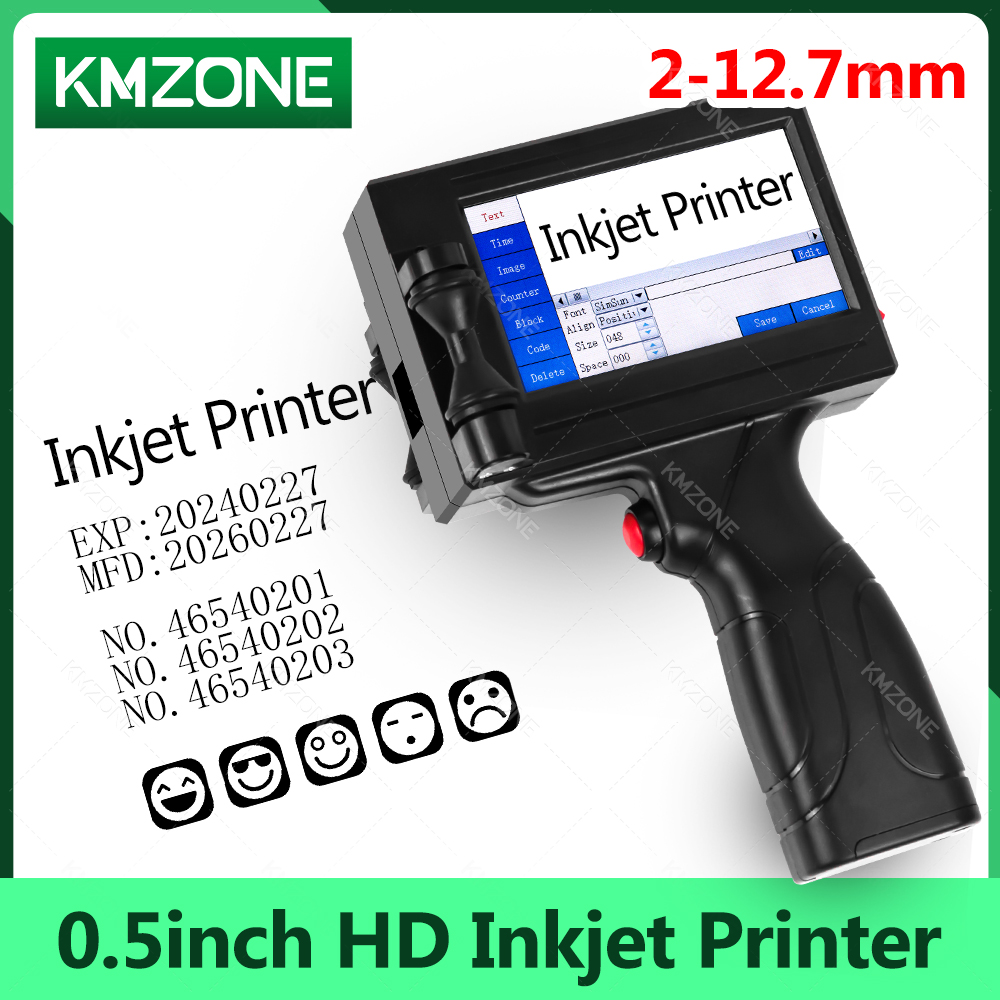 Commercial Printing Dpi - เครื่องพิมพ์อิงค์เจ็ทแบบพกพาขนาด 12.7 มม. เครื่องทํา TIJ มือถือพร้อมตลับหมึกภาพรูปภาพหมายเลขซีเรียลแก้ไขพิมพ์