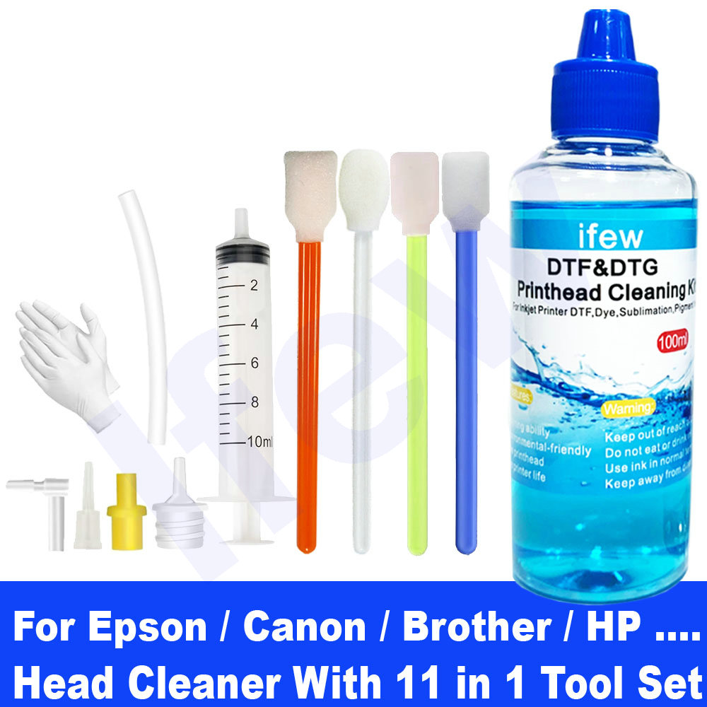 Print Head Cleaning Kit - 100ML อิงค์เจ็ทเครื่องพิมพ์หัวชุดทําความสะอาดใช้งานร่วมกับ Epson Hp Brother Canon