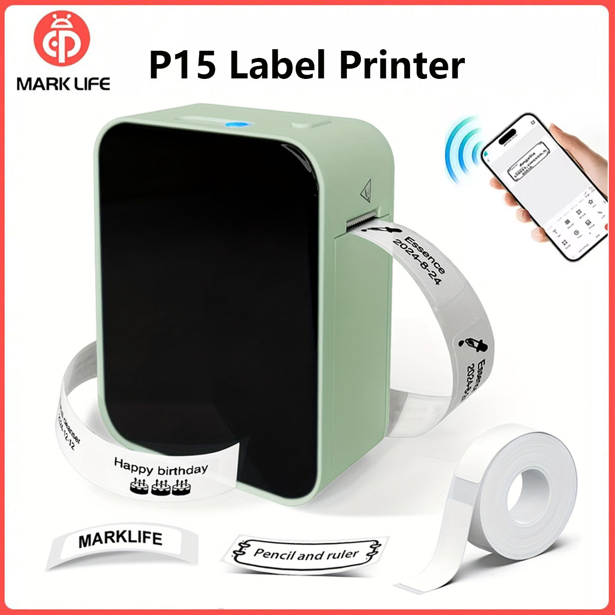 Commercial Printing Network - มาร์คไลฟ์ พี 15 เครื่องพิมพ์ฉลาก เครื่องพิมพ์ความร้อนแบบพกพา เครื่องทำสติกเกอร์ขนาดเล็กแบบไร้หมึก