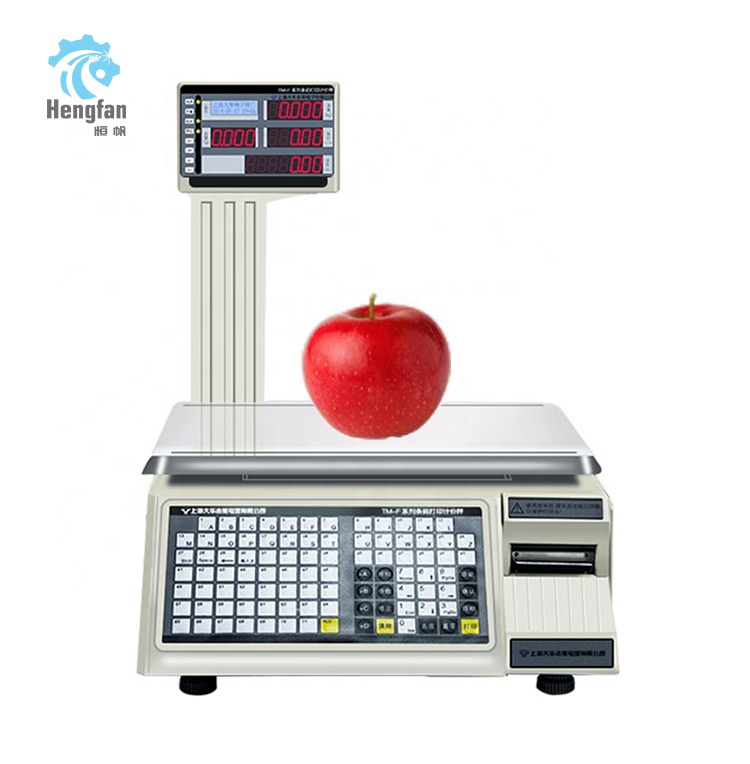 Commercial Printing Supplies Usa - เครื่องชั่งน้ำหนักแบบตั้งโต๊ะอิเล็กทรอนิกส์เชิงพาณิชย์ พร้อมฟังก์ชันคำนวณราคาและพิมพ์ฉลากบาร์โค้ด สำหรับอุปกรณ์ซูเปอร์มาร์เก็ต