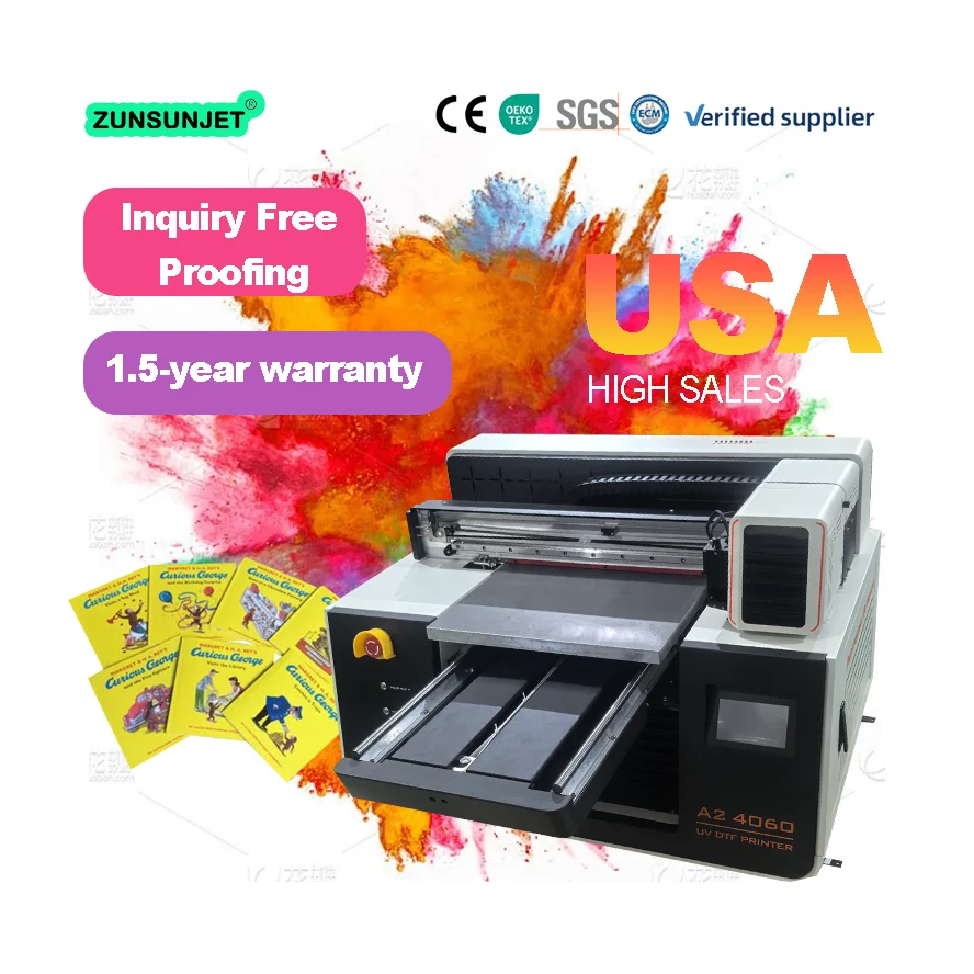 Dtf Printer Machine - เครื่องพิมพ์อิงค์เจ็ท UV DTF แบบ Flatbed ขนาดเล็ก